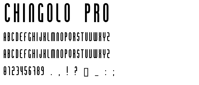 Chingolo Pro font